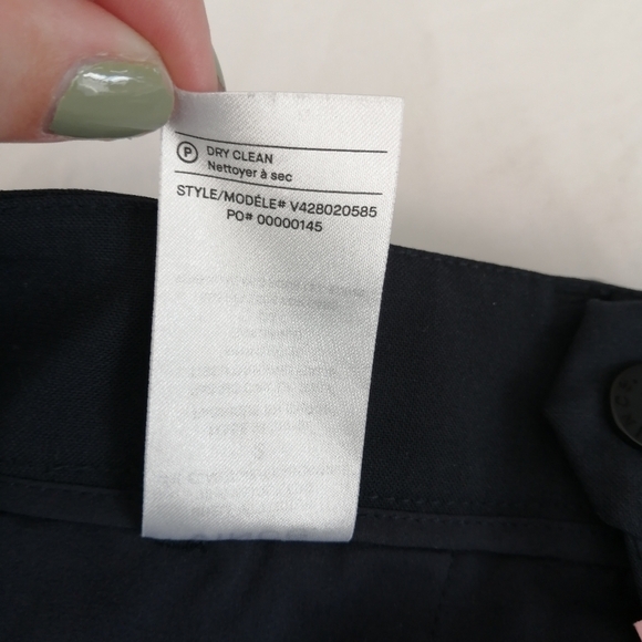 Vince Wool Tuxedo Stripe Slim Navy Trouser Pants 2 - Picture 12 of 16